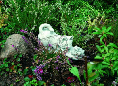 Garden decoration cat statue sculpture figurines white sculptures design